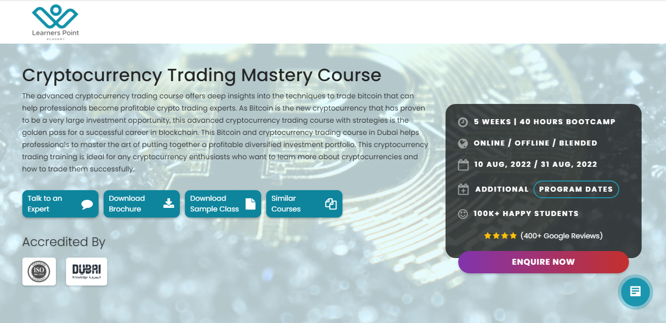 Cryptocurrency trading mastery course