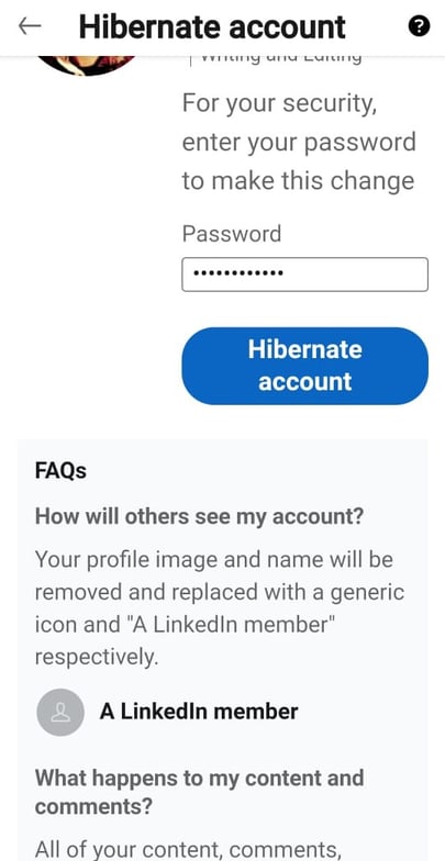 Hibernate account