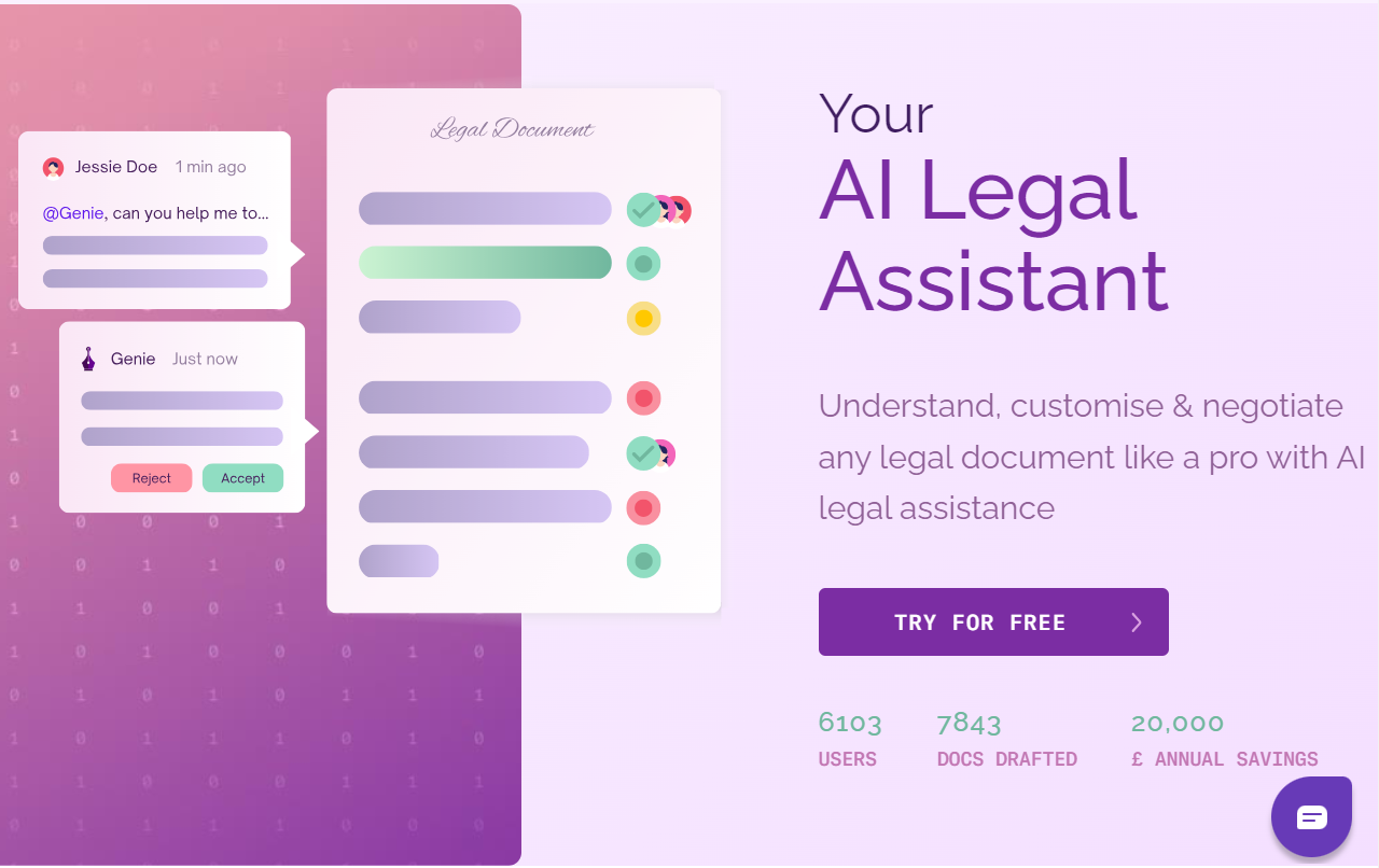 genie ai is an ai-powered legal assistant