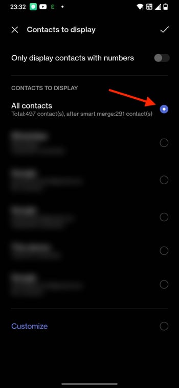 How to add contacts to display on your android phone.