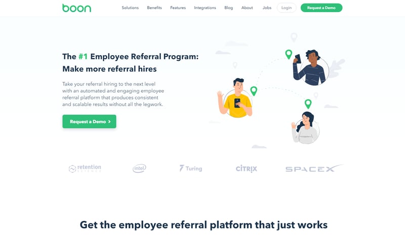 Boon employee referral software
