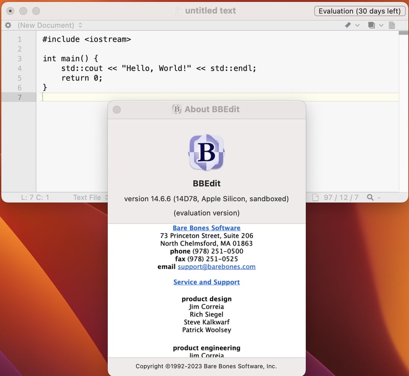 HTML and Text Editor BBEdit 14