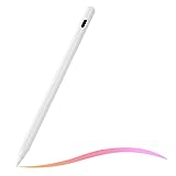Stylus Pen for iPad with Palm Rejection, PINKCAT 2X Fast Charge Active Pencil Compatible with 2018-2023 Apple iPad Pro 11/12.9 inch, iPad Air 3/4/5 Gen, iPad 6/7/8/9/10 Gen, iPad Mini 5/6 Gen - White