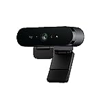 Logitech Brio 4K-webcam, Ultra 4K HD-videogesprekken, microfoon met ruisonderdrukking, automatische HD-lichtcorrectie, breed gezichtsveld, werkt met Microsoft Teams, Zoom, Google Voice, pc/Mac/Laptop/Macbook/Tablet