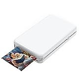 Instant Photo Printer 2x3'' Portable for Travel, Wireless Photo Printer with Bluetooth Connection, 4 Pass, Inkless