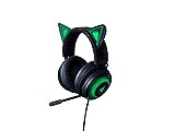 Razer Kraken Kitty Quartz Edition - Cat Ears USB Gaming Headset, Chroma Lighting, Wired for Cross-Platform Gaming for PC, PS4, Xbox One & Switch, 50mm Diaphragm, 3.5mm Cable with Line Controls, Black