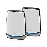 NETGEAR Orbi Whole Home Tri-band Mesh WiFi 6 System (RBK852) – Router with 1 Satellite Extender | Coverage up to 5,000 sq. ft., 100 Devices | AX6000 (Up to 6Gbps) , White
