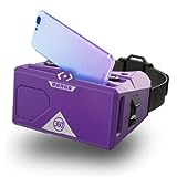 Merge VR Headset - Augmented Reality and Virtual Reality Headset, Play Educational Games and Watch 360 Degree Videos, STEM Tool for Classroom and Home, Works with iPhone and Android (Pulsar Purple)