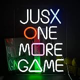 FAXFSIGN Just One More Game Neonreclames Gaming Neon Light LED Game Sign Acryl Neon Wall Sign Nachtlampje voor Gamer Gift Game Room Gaming Zone Decor
