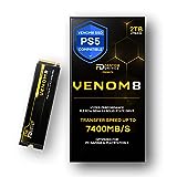 Fantom Drives VENOM8 2TB SSD NVMe Gen 4 M.2 2280 voor PS5 opslaguitbreiding, gaming-pc's en laptops - tot 7400 MB/s - 3D NAND TLC 2TB M.2 (VM8X20)