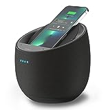 Belkin SOUNDFORM Elite Hi-Fi Smart Speaker + Wireless Charger (Alexa Voice Activated Bluetooth Speaker) Sound Technology by Devialet, Fast Wireless Charging for iPhone, Samsung Galaxy and More - Black