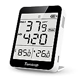 Indoor Thermometer 𝗣𝗠𝟮.𝟱 𝗔𝗤𝗜 Air Quality Monitor Beyond Temperature Humidity Meter, Temtop Digital Hygro-Thermometer Gauge with AQI Detector