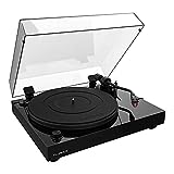 Fluance RT83 Reference High Fidelity Vinyl Turntable Record Player with Ortofon 2M Red Cartridge, Speed Control Motor, High Mass MDF Wood Plinth, Vibration Isolation Feet - Piano Black