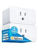 Meross Smart Plug Mini, 15A and Reliable Wi-Fi, Support Apple HomeKit, Siri, Alexa, Echo, Google Assistant and Nest Hub, App Control, Timer, No Hub Required, Only 2.4G Wi-Fi, Pack of 2