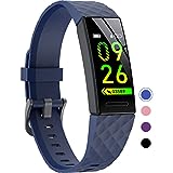 QOOGOT Fitness Tracker with Blood Oxygen SpO2 Heart Rate Sleep Monitor,Waterproof Health Activity Tracker for Android and iOS,Sport Watch with Pedometer Calorie Counter for Fitbit Men Women (Blue)