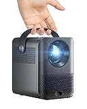 Pokitter - Mini Projector Native 1080P, 4K Supported Portable Projector Netflix-Licensed, Android TV 10.0 Movie Projector with 9000Lumens, 2.4/5G WiFi, 4D Keystone Correction, Google Assistant