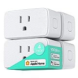 VOCOlinc Homekit Smart Plug Works with Alexa, Apple Home, Google Assistant, WiFi Smart Plug that works with Alexa, support Siri electrical timer output, no hub required, 15A, 2.4GHz, 110~120V (4 pcak)