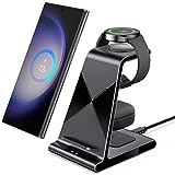Wireless Charger for Samsung, Charging Station 3 in 1 Compatible with Samsung Galaxy S23 Ultra/S23+/S23/S22 Ultra/S22+/S22/Note 20/Z Flip 5/Fold 5, for Galaxy Watch 6/5 Pro/5/4, Galaxy Buds 2 Pro/Pro