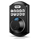 TEEHO TE002 Fingerprint Door Lock - Keyless Entry Door Lock with Keypad - Electronic Deadbolt Keyed Entry - Front Door Lock - Combination Door Lock - Easy Installation - Matte Black