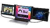 Vodzsla Triple Portable Monitor for Laptop,Full HD IPS 11.6'' Dual Monitor Laptop Screens Extender,HDMI/USB/Type-C Plug and Play Gaming Computer Monitor for 13.3”-16” Mac Windows Chrome Laptops