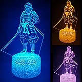 Elden Ring 3D Night Light, 16 Color Changing Cartoon USB Desk Lamp Illusion Lighting with Remote Control for Home Decor Gift for Kids (4)