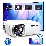 Outdoor Projector 4K Supported 5G WiFi Bluetooth: 19000L 500 ANSI Native 1080P Projector, 4D/4P Keystone 450'' & 50% Zoom Sovboi Mini Movie Projector, SOI-Smart System Portable Projector for Phone/PC