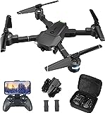 Drone With Camera For Adults, ATTOP 1080P Live Video 120° Wide Angle APP Controlled Camera Drone For Kids Aged 8-12, Beginner Friendly With 1 Key Fly/Land/Return, Remote Control/Voice/Gestures/Gravity Control, FPV Drone With Safe Emergency Stop , 360° flip, VR mode, carrying case, 2 batteries, gifts for girls/boys