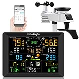 Sainlogic WiFi Weather Station, 10.2 inch Large Display Wireless Weather Station, Weather Stations Wireless Indoor Outdoor with Rain Gauge and Wind Speed, Weather Forecast, Wind Gauge, Wunderground