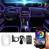 Anise Star Car LED Interior Strip Lights, RGB 16 Million Colors 5 in 1 Change with The Music, 236' Optimum Length, Automobile Ambient Neon Lighting Kit -Bluetooth APP Control and Remote Control
