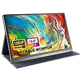 KYY Portable Monitor 15.6inch 1080P FHD USB-C Laptop Monitor HDMI Computer Display HDR IPS Gaming Monitor w/Premium Smart Cover & Speakers, External Monitor for Laptop PC Mac Phone PS4 Xbox Switch