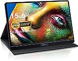 Lepow Portable Monitor 15.6 Inch Full HD 1080P USB Type-C Computer Display IPS Eye Care Screen with HDMI Type C Speakers for Laptop PC PS4 Xbox Phone Included Smart Cover & Screen Protector Black