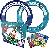 Activ Life The Active Flyer Flying Disc: Aerodynamic Frisbee Rings, Outdoor Toys & Summer Fun Beach Toys for Kids, Boys or Girls of All Ages, The Perfect Outdoor Toy Gift, 2pack, Navy/Teal