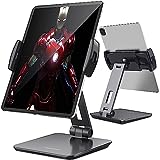AboveTEK Business Kiosk Aluminum Tablet iPad Stand, 360° Swivel Tablet & Phone Holders for Any 4-14' Display Tablets or Cell Phones, Professional & Sturdy for Store POS Office (Grey)