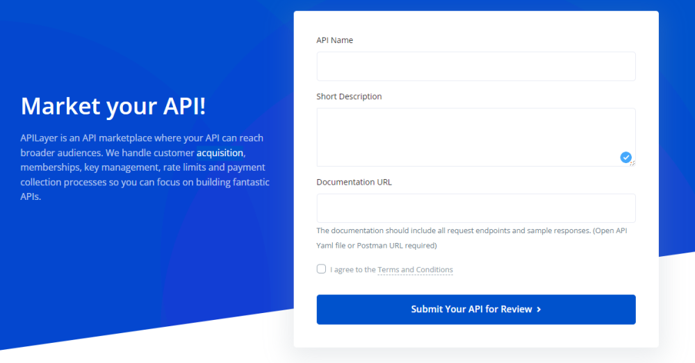 APILayer: API marketplace to sell APIs