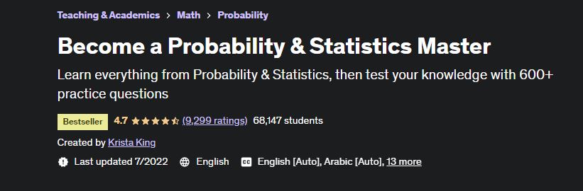 Become a Probability & Statistics Master Udemy