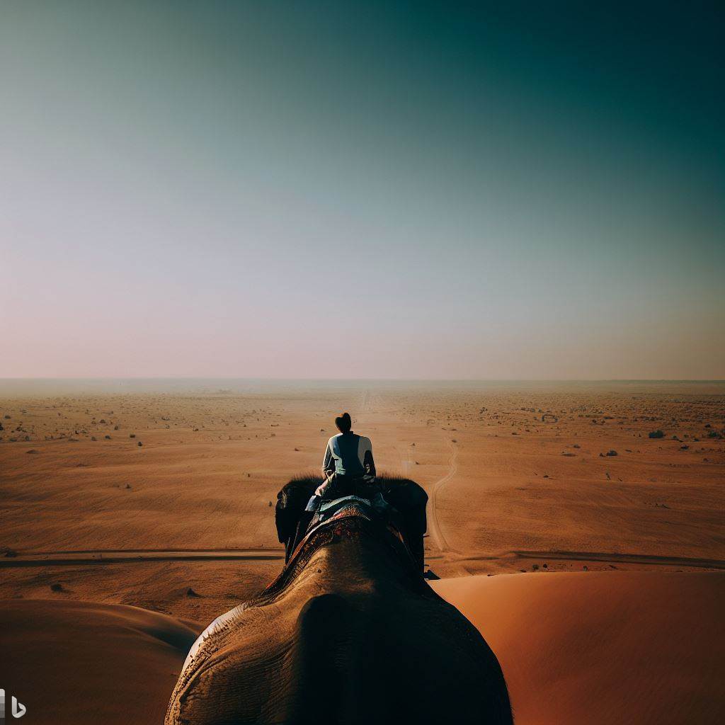 Bing-Image-Creator-View-of-the-horizon-in-a-desert-from-a-point-of-view-of-people-riding-an-elephant-in-it-1