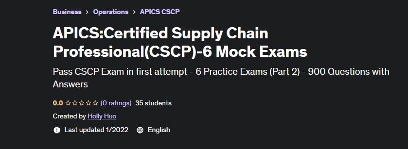 CSCP Mock Exam Part 2 Udemy