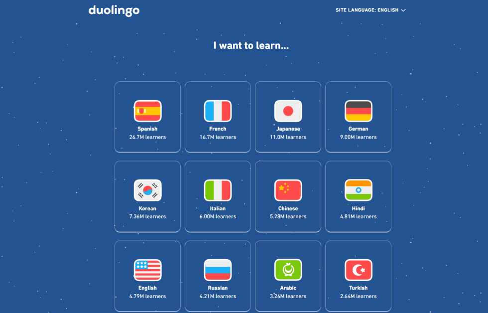 nieuwe taal duolingo leren