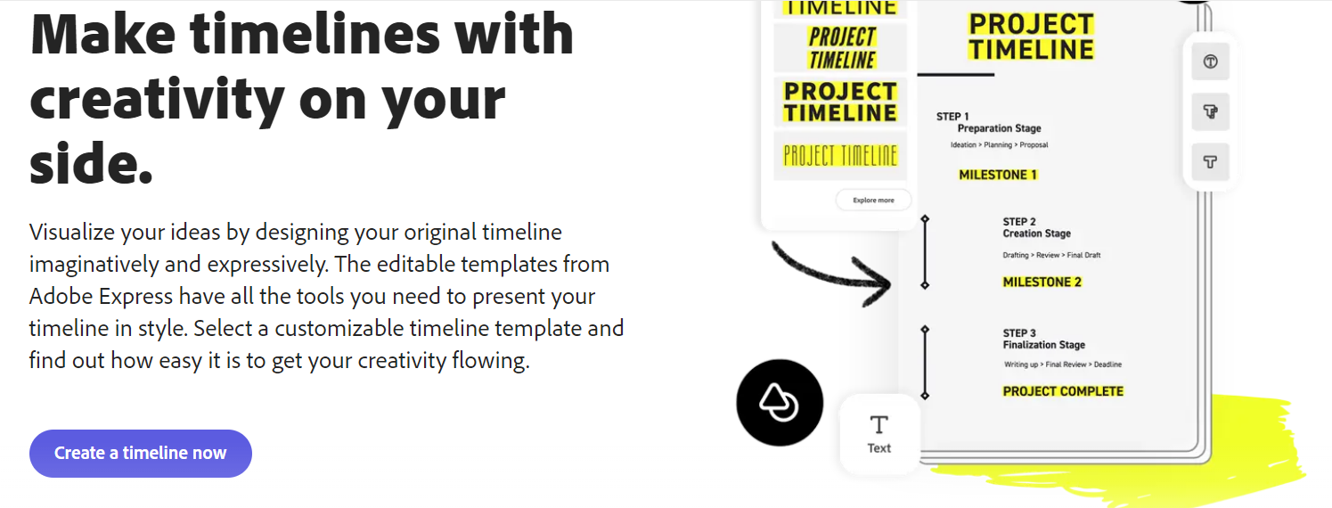 Tools for creating timelines