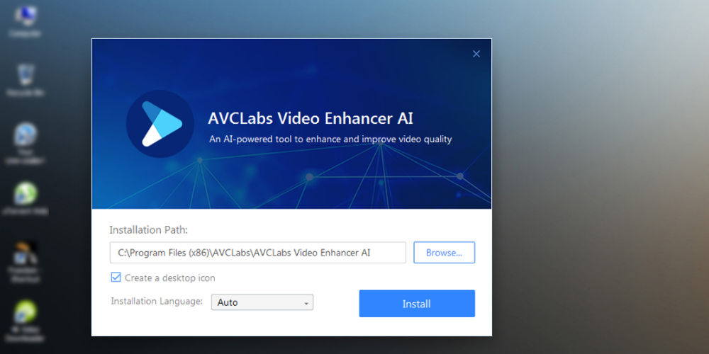 Installing AVCLabs Video Enhancer AI