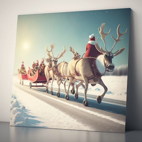 MidJourney-Modern_Santa_Claus_on_a_sleigh_being_pulled-2