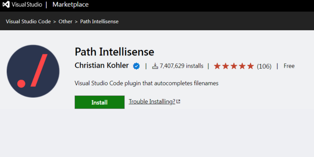 Path Intellisense Add-On