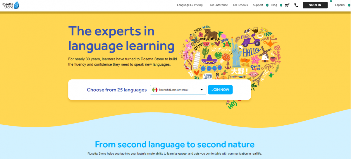 Leer een taal met Rosetta-steen