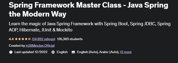 Spring Framework Masterclass