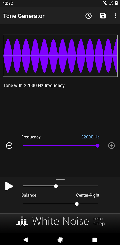 Tone generator app