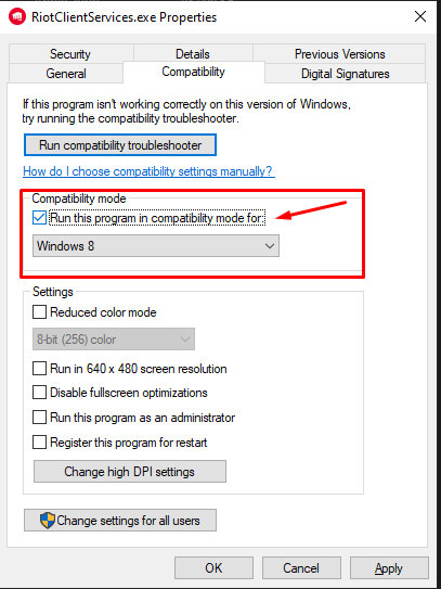 Windows 8 option