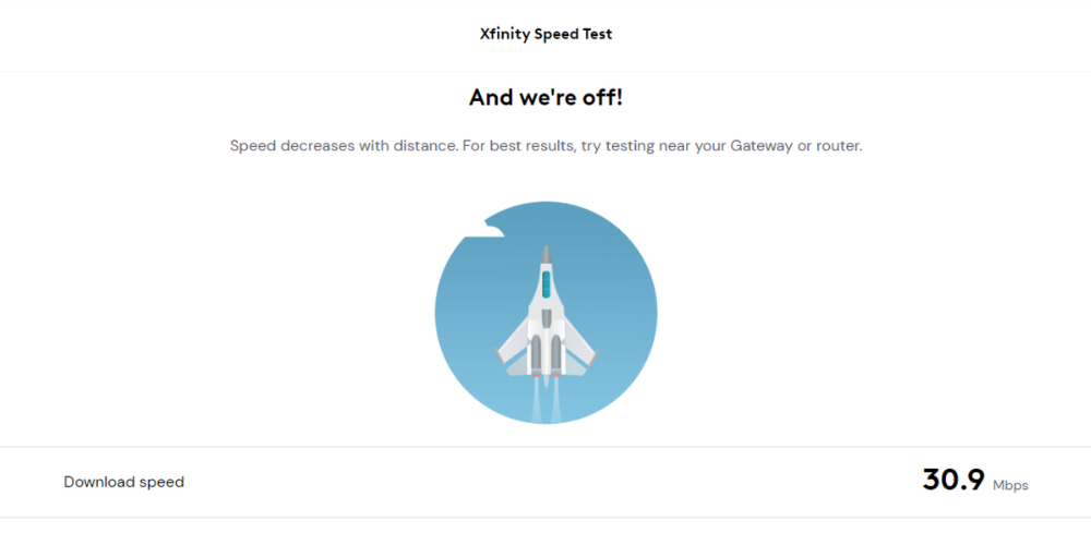 Xfinity speed test tool