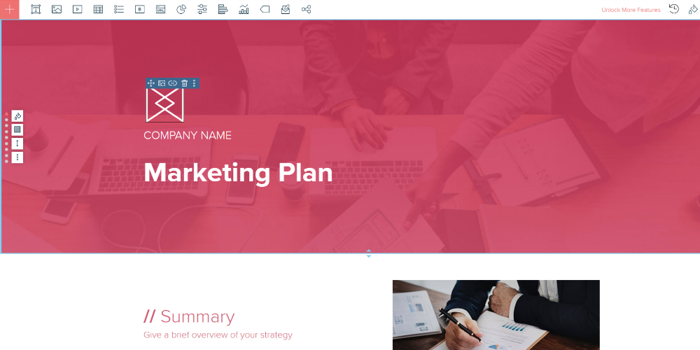 Xtensio marketing plan template