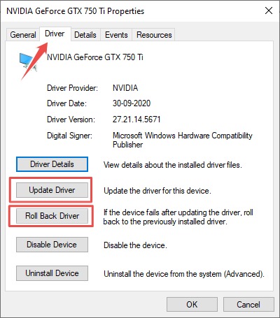 troubleshooting display driver