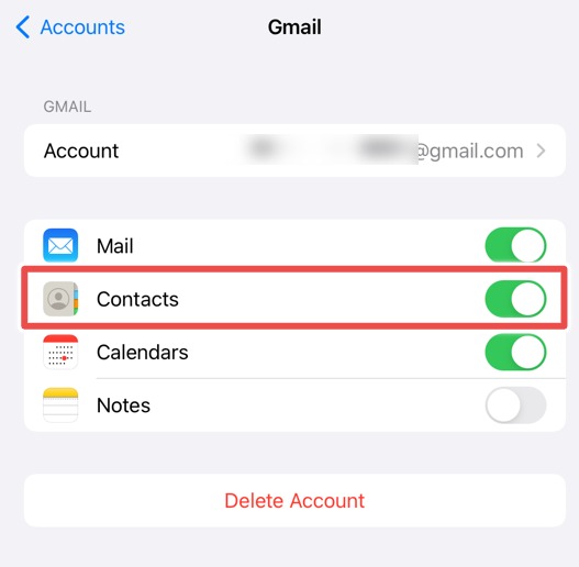 Transfer contacts from iPhone to Android using Gmail